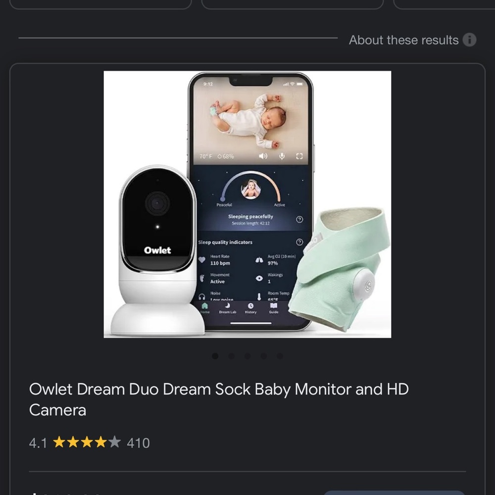 Owlet Duo, camera and sock-2 socks to grow with them